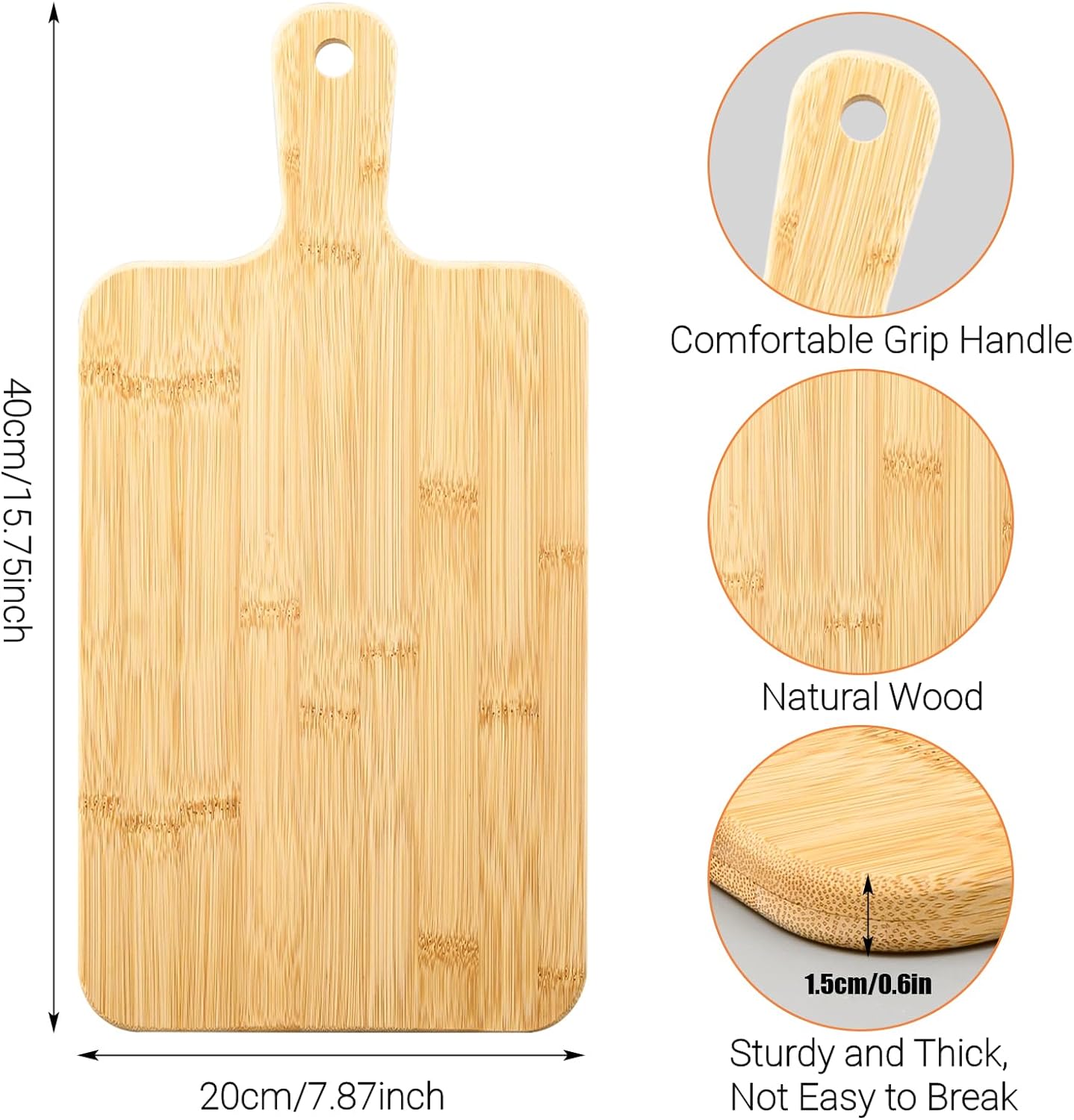 Planche à découper en bois gravé