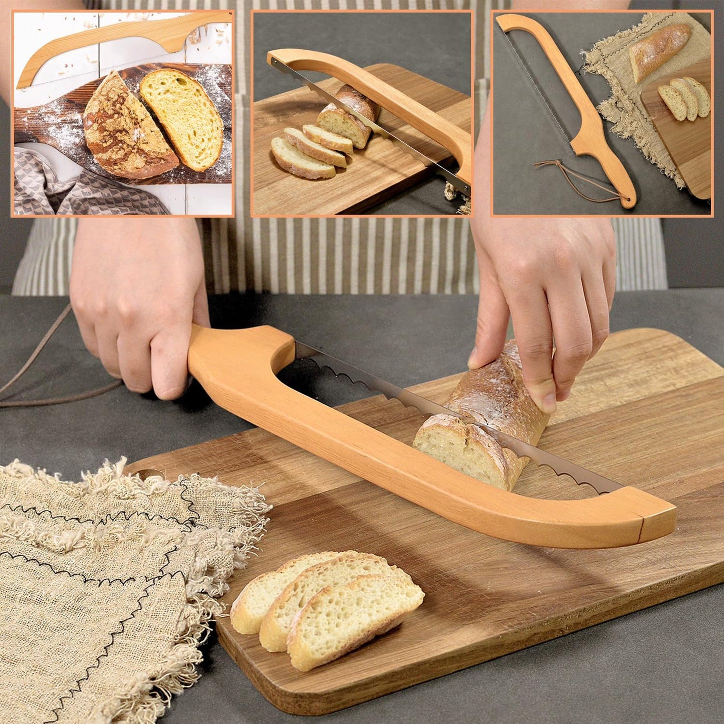 Scie à pain artisanale en bois – L'art de la découpe