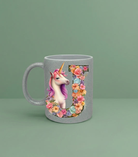 Tasse scintillante argentée personnalisée (11 oz)