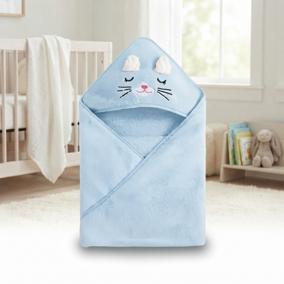 Cap de bain bébé brodée à capuche animal