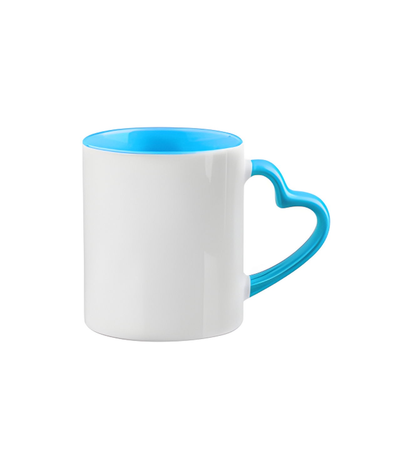 11 oz - Tasse céramique coeur intérieur coloré - 325ml