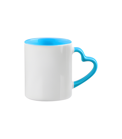 11 oz - Tasse céramique coeur intérieur coloré - 325ml