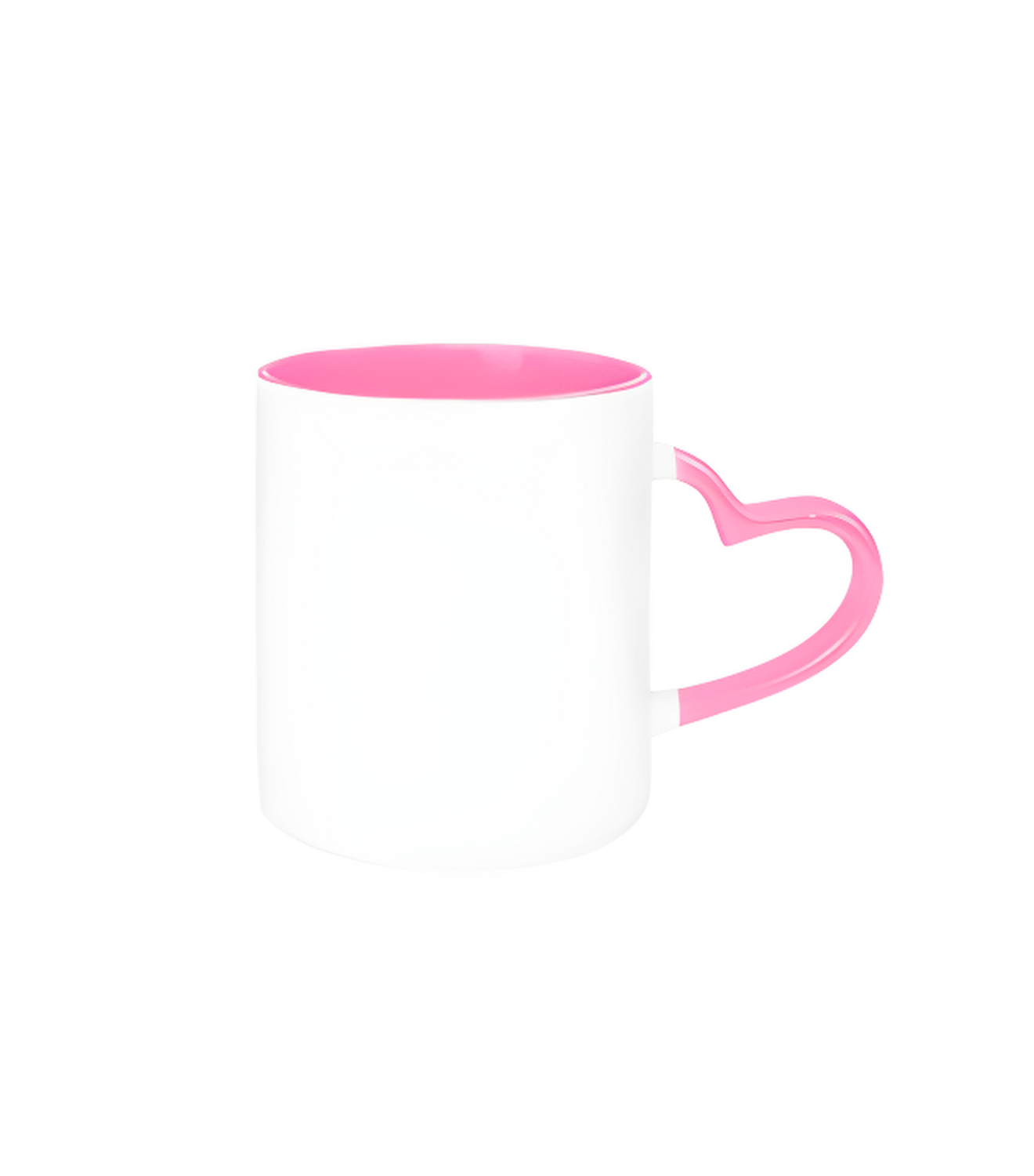 11 oz - Tasse céramique coeur intérieur coloré - 325ml