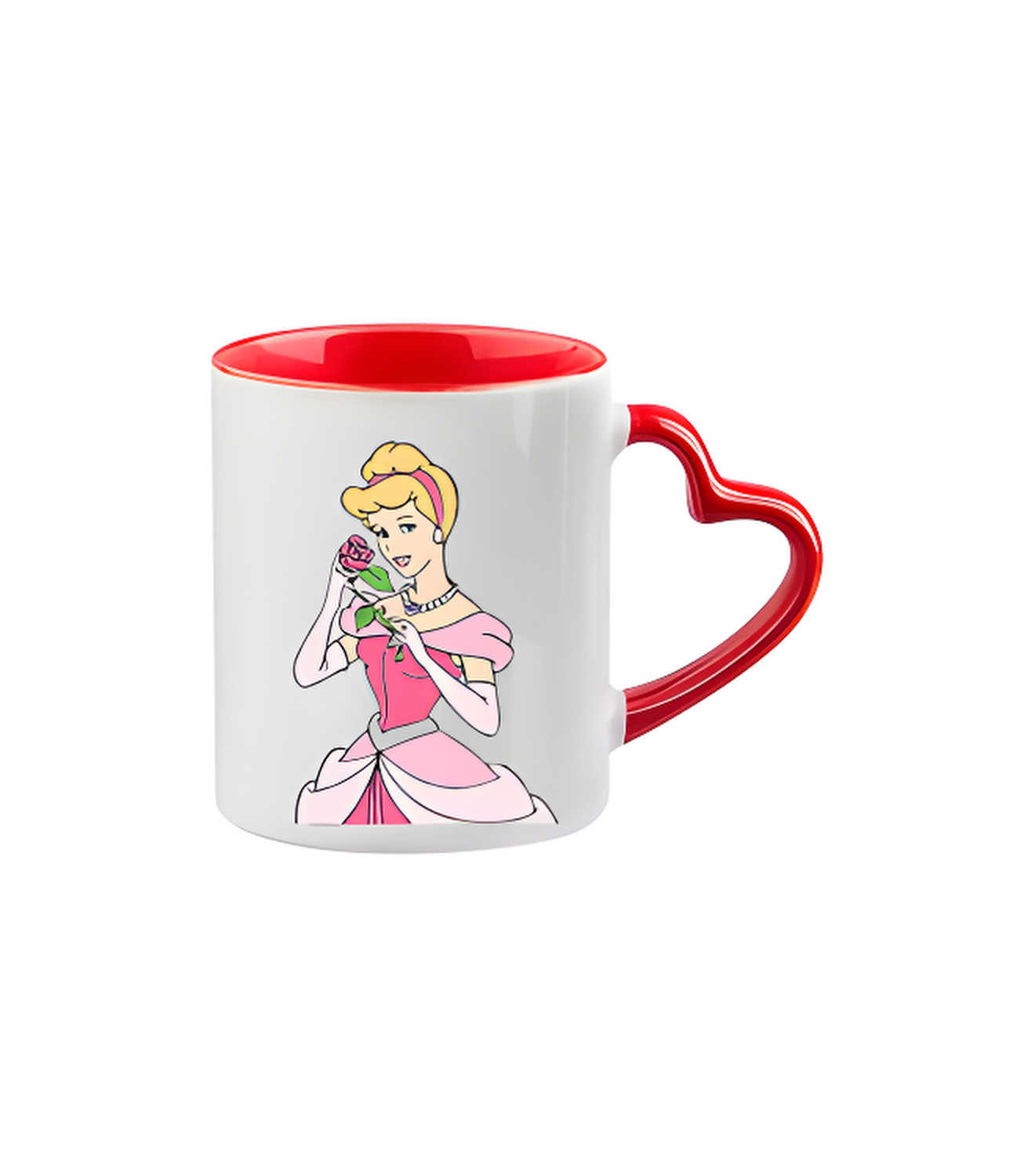 11 oz - Tasse céramique coeur intérieur coloré - 325ml