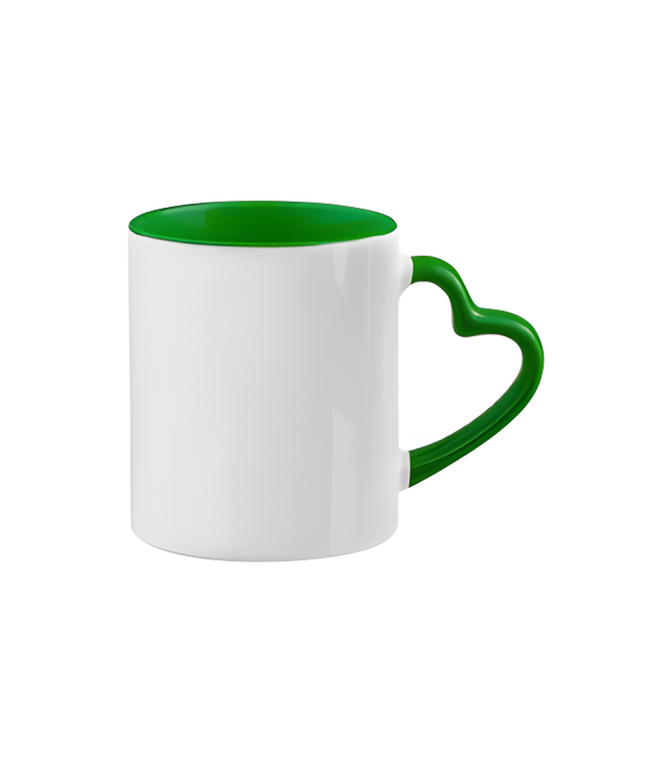 11 oz - Tasse céramique coeur intérieur coloré - 325ml